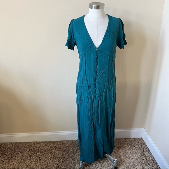New! Monrow button down short sleeve maxi dress 17839 - Picture 2 of 8